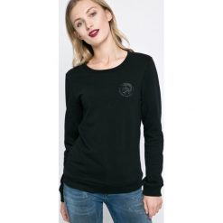 Diesel - Bluza. Czarne bluzy Diesel, l, bez wzorów, z bawełny, bez kaptura. W wyprzedaży za 119.90 zł.