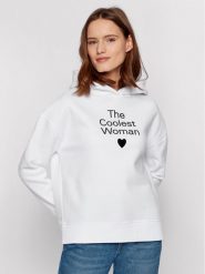 Boss Bluza Evalin_Vd 50452526 Biały Regular Fit. Białe bluzy Boss, m, bez wzorów, z bawełny, bez kaptura. Za 599.99 zł.