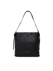 Tommy Hilfiger Torebka Th Braided Maxi Hobo AW0AW18161 Czarny. Czarne torebki klasyczne Tommy Hilfiger, bez wzorów, ze skóry, bez dodatków. Za 749.99 zł.