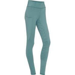 Damskie legginsy jeździeckie z pełną przyczepnością Equipage Kendra. Niebieskie legginsy EQUIPAGE, bez wzorów, z materiału. Za 251.50 zł.