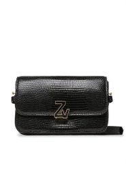 Zadig&Voltaire Torebka Zv Initiale Le Mini Embossed I LWBA02215 Czarny. Czarne listonoszki Zadig&Voltaire, bez wzorów, ze skóry, bez dodatków. Za 2,819.00 zł.