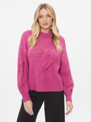 YAS Sweter 26031213 Różowy Regular Fit. Czerwone swetry YAS, xl, bez wzorów, z syntetyku, bez ramiączek. Za 179.99 zł.