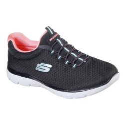 Buty do chodzenia damskie Skechers Summits. Czarne buty do biegania Skechers, bez wzorów, z gumy, bez zapięcia, do biegania, skechers sport. Za 219.00 zł.