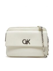 Calvin Klein Torebka Ck Re-Lock Pocket Camera Bag LV04F3102G Różowy. Czerwone listonoszki Calvin Klein, bez wzorów, ze skóry, bez dodatków. Za 529.99 zł.
