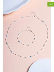 Heliophilia 2-częściowy zestaw biżuterii rozmiar: onesize. Niebieskie bransoletki Heliophilia, z cyrkonią, srebrne. Za 178.37 zł.