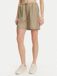 Marella Szorty materiałowe Borbona 2513141025 Zielony Relaxed Fit. Zielone szorty Marella, bez wzorów, z jedwabiu. Za 789.99 zł.