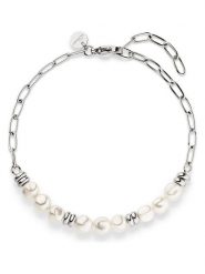 S.Oliver Bransoletka z elementami ozdobnymi rozmiar: onesize. Szare bransoletki S.Oliver, z perłą, ze stali. Za 86.99 zł.