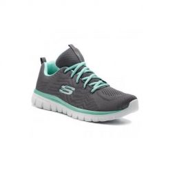 Buty treningowe damskie Skechers Bobssquad Breeze Way. Szare buty treningowe Skechers, bez wzorów, z materiału, bez zapięcia, trekkingowe. Za 259.00 zł.