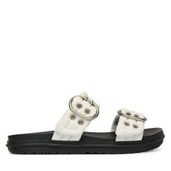 Klapki EMU Australia. Białe klapki Emu Australia, bez wzorów, bez obcasa, bez zapięcia. Za 468.99 zł.