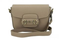 Listonoszka skórzana BARBERINI'S 968-2 beżowa. Brązowe shopper bag Barberinis, z aplikacjami, ze skóry, eleganckie, małe, bez dodatków. Za 299.99 zł.