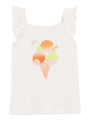 Carter's Top w kolorze kremowym rozmiar: 92. Brązowe topy carter's, s, bez wzorów, z bawełny, bez kołnierzyka, bez ramiączek. Za 50.95 zł.