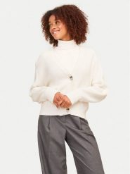 JJXX Kardigan Eliana 12255138 Biały Regular Fit. Białe swetry JJXX, s, bez wzorów, z bawełny, bez ramiączek. Za 119.99 zł.