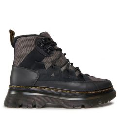Trapery Dr. Martens. Szare traperki Dr Martens, bez wzorów, bez obcasa, bez zapięcia. Za 799.99 zł.