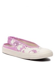 Converse Sandały Chuck Taylor All Star Dainty Sling Back Slip A01190C Biały. Białe sandały Converse, bez wzorów, z materiału, retro, bez obcasa, na płaskiej podeszwie, bez zapięcia. Za 179.99 zł.