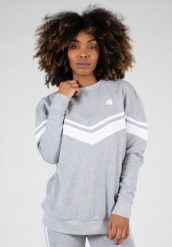 Hailey Duża bluza - Szary Melange. Szare bluzy GORILLA WEAR, s, bez wzorów, z bawełny, bez ramiączek, bez kaptura. Za 305.00 zł.