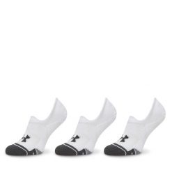 Zestaw 3 par niskich skarpet unisex Under Armour. Białe skarpetki sportowe Under Armour, bez wzorów, do biegania. Za 59.99 zł.