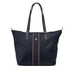 Torebka Tommy Hilfiger. Niebieskie shopper bag Tommy Hilfiger, bez wzorów, bez dodatków. Za 229.99 zł.
