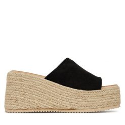 Espadryle DeeZee. Czarne espadryle DeeZee, bez wzorów, bez obcasa. Za 129.99 zł.