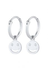 Elli Damskie kreole Trend z kryształami cyrkonii w srebrze 925 Sterling Silver Kolczyki 1 ct. Szare kolczyki Elli, z cyrkonią, pozłacane. Za 333.99 zł.