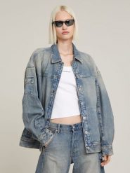 G-Star Kurtka dżinsowa w kolorze błękitnym rozmiar: M. Niebieskie kurtki G-Star, m, bez wzorów, z bawełny, retro, bez kaptura. Za 303.06 zł.