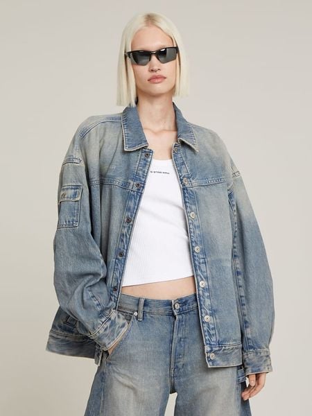 G-Star Kurtka dżinsowa w kolorze błękitnym rozmiar: M. Niebieskie kurtki G-Star, m, bez wzorów, z bawełny, retro, bez kaptura. Za 303.06 zł.