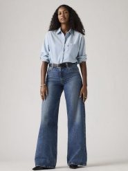Levi's Dżinsy - Wide leg - w kolorze niebieskim rozmiar: W27/L33. Niebieskie jeansy Levi's, l, z aplikacjami, z bawełny, klasyczne, z podwyższonym stanem. Za 264.95 zł.