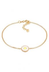 Elli Damski wisiorek Stokrotka Lato z emalią w pozłacanym srebrze próby 925 Sterling Silver Bransoletki 1 ct. Szare bransoletki Elli, pozłacane. Za 248.99 zł.