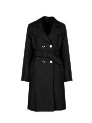 Pinko Trencz "Tandil" | 100076 A0GP | Kobieta | Czarny. Czarne płaszcze Pinko, bez wzorów, z bawełny, eleganckie, bez kaptura. W wyprzedaży za 1,199.00 zł.