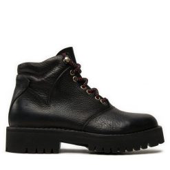 Trapery Fracap. Czarne traperki Fracap, bez wzorów, bez obcasa, bez zapięcia. Za 1,399.00 zł.