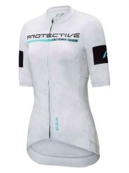 Protective Koszulka kolarska "Factory Team" w kolorze kremowym rozmiar: 38. Brązowe t-shirty sportowe Protective, bez wzorów, bez ramiączek, rowerowe. Za 176.50 zł.