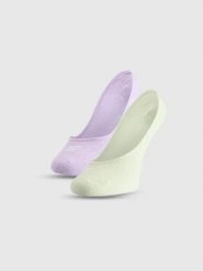 Skarpetki casual niewidoczne damskie 2 pary. Czarne skarpetki 4f, bez wzorów, z bawełny. Za 44.99 zł.
