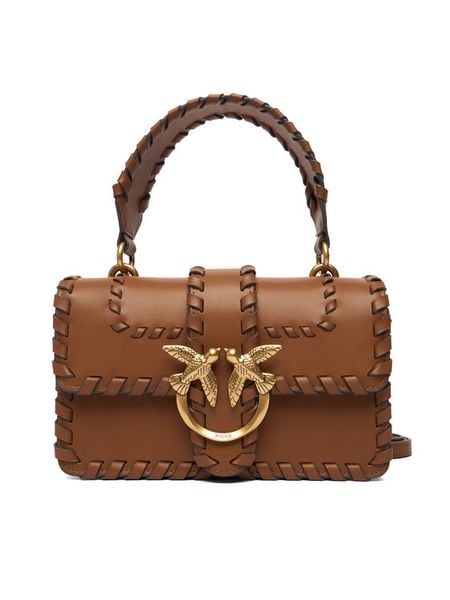 PINKO Torebka Love One Mini Cl. AI 25-26 PLTT 100059 A2OR Brązowy. Brązowe torebki klasyczne Pinko, bez wzorów, ze skóry, bez dodatków. Za 1,709.00 zł.
