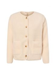 Soyaconcept® Damowa kurtka z futra typu teddy Kobiety Sztuczne włókno beżowy, S. Brązowe kurtki s, bez wzorów, z futra, bez kaptura. Za 199.95 zł.