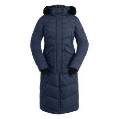 Damski płaszcz jeździecki ELT Saphira. Niebieskie płaszcze ELT, xl, bez wzorów, z futra, bez kaptura. Za 860.05 zł.