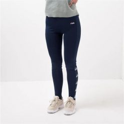 Damskie legginsy Fila FIA WOMEN ROSE TIGHT 687096-170. Czarne legginsy Fila, bez wzorów, z elastanu, sportowe, długie. Za 151.71 zł.