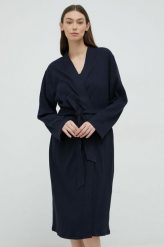 Marc O'Polo szlafrok kolor granatowy. Niebieskie szlafroki damskie Marc O'Polo, l, bez wzorów, z bawełny, bez ramiączek. Za 369.99 zł.