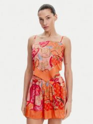Guess Top E5GH02 WH4V0 Pomarańczowy Regular Fit. Brązowe topy Guess, s, z aplikacjami, z syntetyku, bez kołnierzyka, bez ramiączek. Za 189.99 zł.