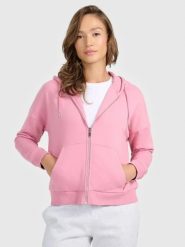 Bluza rozpinana z kaputem damska 4F 4FRAW25TSWSF2776. Czerwone bluzy z kapturem 4f, s, bez wzorów, z bawełny, z kapturem, trekkingowe. Za 137.99 zł.
