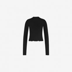 Rashguard top do pływania, surfingu & nurkowania damski premium. Czarne bikini WALLIEN, bez wzorów, prążkowane, eleganckie. Za 339.00 zł.