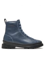 Camper Botki Brutus K400325-049 Niebieski. Niebieskie botki Camper, bez wzorów, ze skóry, bez obcasa, na płaskiej podeszwie, bez zapięcia. Za 619.99 zł.