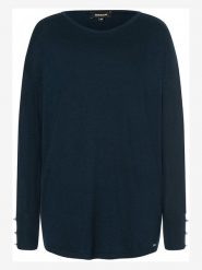 More & More Sweter w kolorze granatowym rozmiar: 42. Niebieskie swetry More & More, bez wzorów, bez ramiączek. Za 110.81 zł.