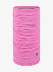 Chusta wielofunkcyjna Buff Lightweight Merino Wool - solid fluor fuchsia. Czerwone chusty Buff, bez wzorów, z materiału. Za 115.49 zł.