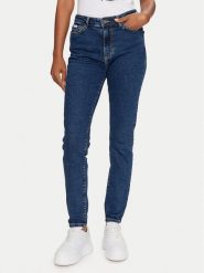 Guess Jeans Jeansy W4YA92 D5CB2 Granatowy Skinny Fit. Niebieskie jeansy Guess Jeans, z aplikacjami, z bawełny. Za 299.99 zł.