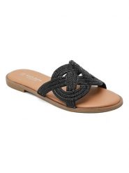 Sixth Sens Klapki w kolorze czarnym rozmiar: 37. Czarne klapki Sixth Sens, bez wzorów, klasyczne, z otwartym noskiem, bez obcasa, bez zapięcia. Za 100.99 zł.