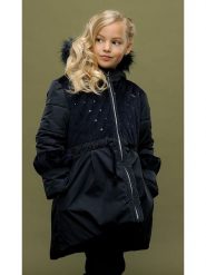 Le Chic Parka "Blythe" w kolorze granatowym rozmiar: 104. Niebieskie płaszcze Le Chic, bez wzorów, bez kaptura. Za 157.73 zł.