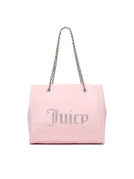 Juicy Couture Torebka CEO-BIJXT8935WPO Różowy. Czerwone shopper bag Juicy Couture, bez wzorów, z materiału, bez dodatków. Za 399.99 zł.