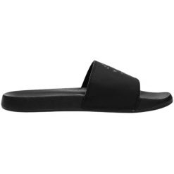 Klapki 4F W 4FSS23FFLIF068 20S czarne. Czarne klapki bez wzorów, z jersey, sportowe, bez obcasa, bez zapięcia. Za 120.98 zł.