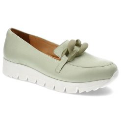 Zielone Półbuty Armodo Stylowe Obuwie Damskie. Zielone półbuty wsuwane Armodo, na wiosnę, z aplikacjami, ze skóry, eleganckie, bez obcasa, na obcasie. Za 332.99 zł.