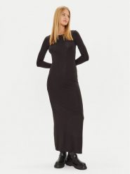 Gina Tricot Sukienka codzienna 24441 Czarny Slim Fit. Czarne sukienki Gina Tricot, na co dzień, xl, bez wzorów, z wiskozy, bez kołnierzyka, bez ramiączek, proste. Za 99.99 zł.