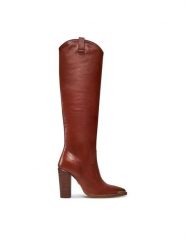 Bronx Kozaki High boots 14165-JJ Brązowy. Brązowe kozaki Bronx, bez wzorów, ze skóry, bez obcasa, na słupku, bez zapięcia. Za 969.99 zł.
